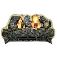 Ease Glow Dual Fuel Vent-Free Gas Log Set, Oak, 30,000 BTU, 24", Propane (LP)/Natural Gas (NG), GLD2456T Comfort Glow