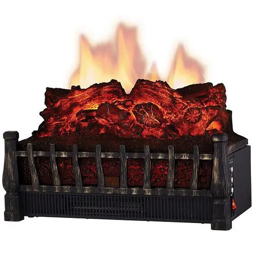 Ease Glow Electric Log Heater Flame Projection & Remote, 5000 BTU, 1500 W, ELCG251 Comfort Glow