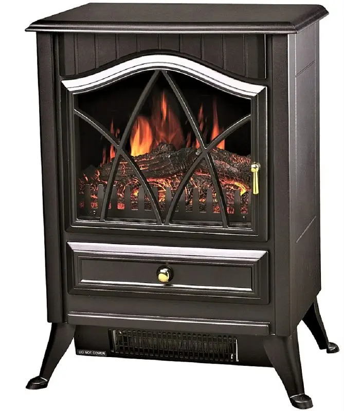 Ease Glow Sanford Electric Stove, LED Adjustable Flame, 5120 BTU, Onyx, ES4195 Comfort Glow