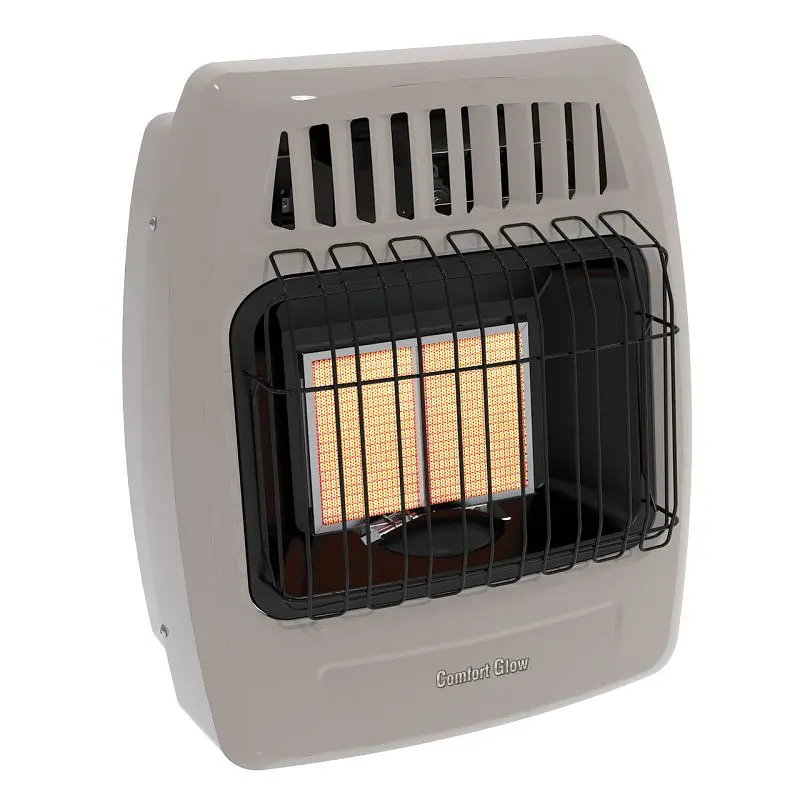 Ease Impact-Resistant Glow 2-Plaque Infrared Gas Wall Heater, 12,000 BTU, 500 sq-ft, Propane Gas (LP), KWP212 Comfort Glow