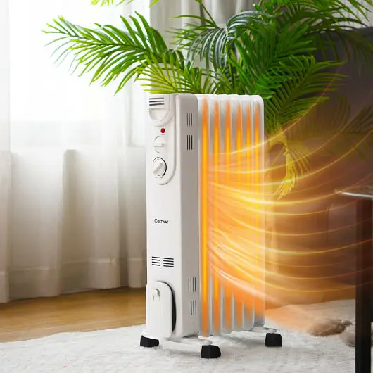 Costway ANSI-Rated 1500W Electric Space Heater 3 Heat Settings and Secure Preserveion, ES10047