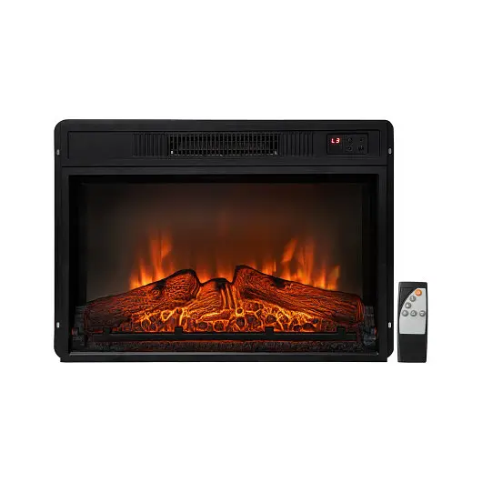 Costway Electric Fireplace Inserted Adjustable LED Flame, 23 inches, FP10194US-BK