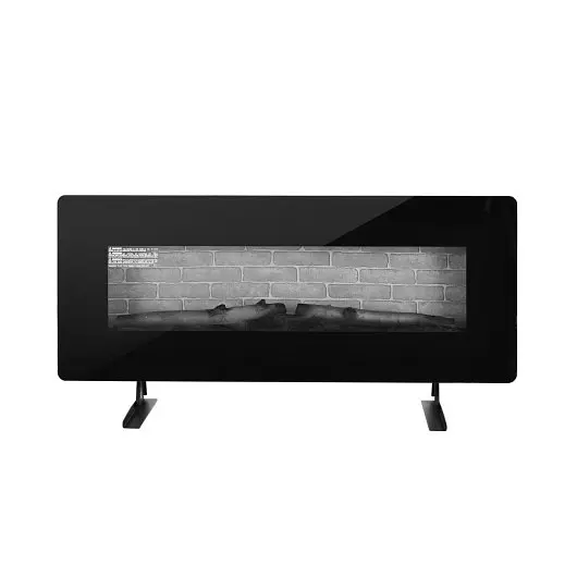 Costway 42 Inch Electric Wall Mounted Freestanding Fireplace Remote Regulation, Jet Black, FP10069US-BK