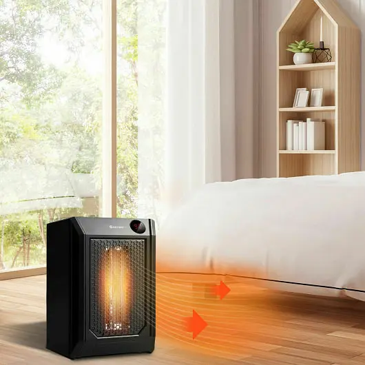 Costway Updated 1500 W Remote Regulation Travel-friendly Electric Digital Quartz Space Heater, EP23761