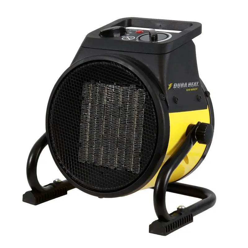 Dura UL-Listed Heat Ceramic Forced Air Heater, 5120 BTU, 250 sq-ft, 1500 W, 120V, Yellow, EUH1465 Dura Heat