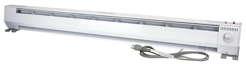 King Dependable Electric KP Travel-friendly BB Heater 5Ft 120V 750/1500W 2-Stage Eco Bright White, KP1215-ECO King Electric
