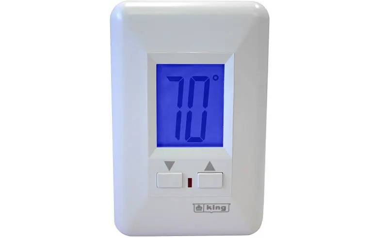 King Eco-Friendly Electric Thermostat Electronic 208/240V 22Amp Single Pole Retail Boxage, ES230-R King Electric