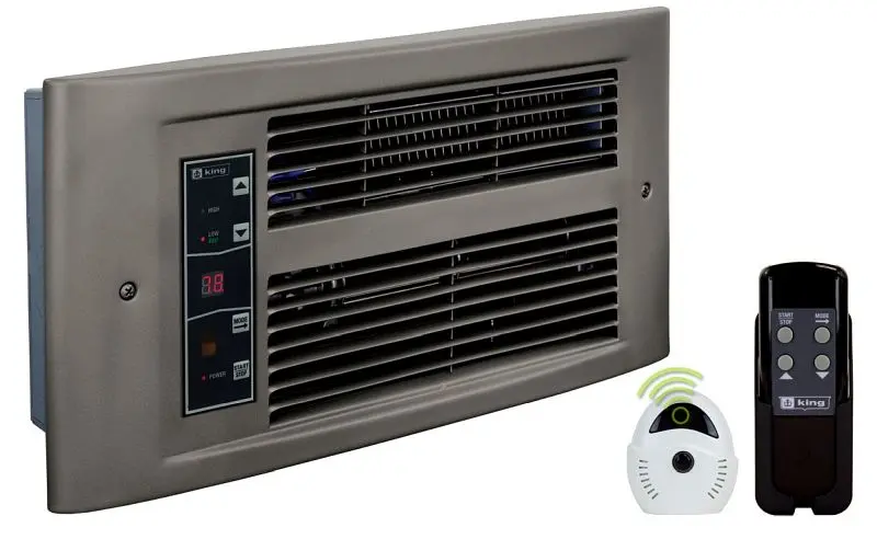 King Electric PX ECO2S Intelligent Heater automatic 2-stage heating, PX Eco 240V, 1750W, Satin Satin Nickel, Color Assortm...