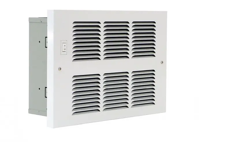 King Electric hydronic Wall Heater SM 3100/4000 BTU Aqua Switch & Fan Switch Snow White, H412 3/4-AS/FS-GW