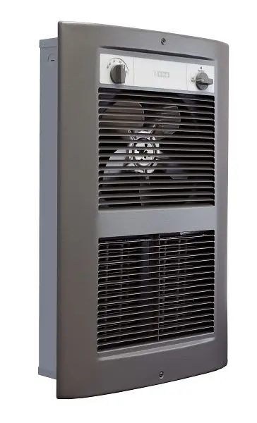 King Electric Large Wall Heater, LPW Series 2, 208V 4500W, Satin Nickel, Color Packaging, LPW2045T-S2-SN-R
