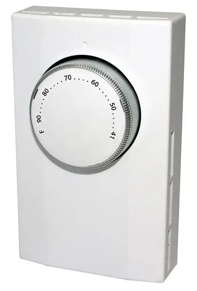 King Electric Thermostat Single Pole 120/208 /240-22A & 277V-18A White, K101