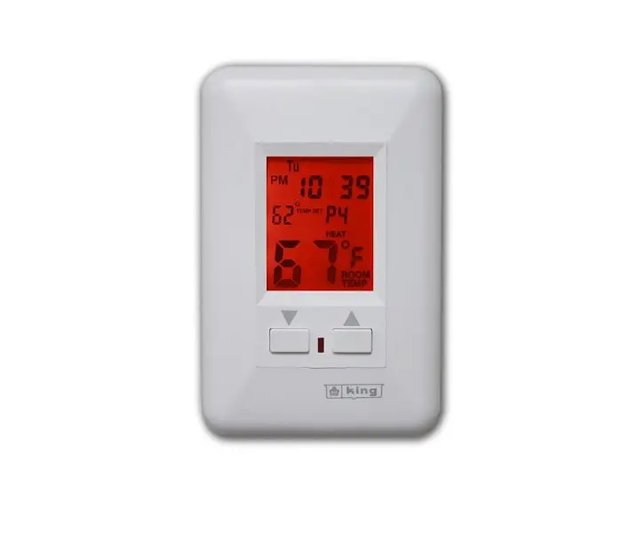 King Fortified Electric Thermostat Electronic Programmable 208/240V 22A Single Pole Retail Bundleage, ESP230-R King Electric