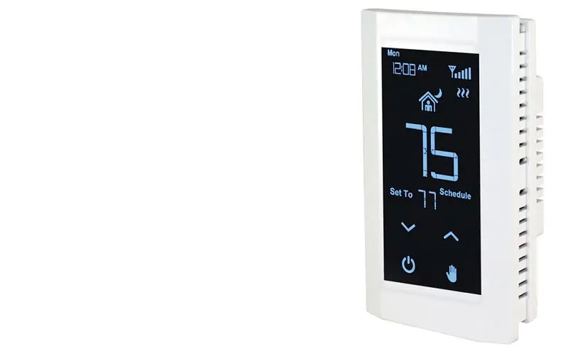 King Grooved Electric Thermostat, Hoot WiFi Double Pole 240V 16A White, K902-W King Electric