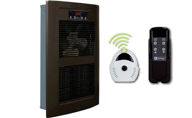 King Pro-Series Electric Large Wall Heater, LPW Eco, 240V 4500W, Oiled Bronze, Retail Bundleaging, LPW2445-ECO-OB-R King E...