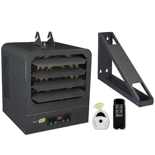 King Safety Electric KB Electronic 2-Stage Unit Heater, 240V 15KW 1 Phase, Futilize Ebony, 24V Regulation, Remote Sensor, ...