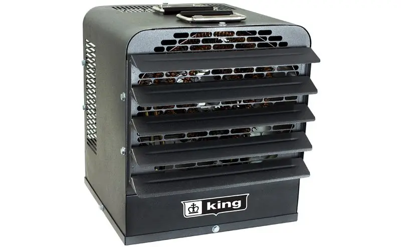 King Solid Electric PKB-FM Travel-friendly Unit Heater 240V 15KW 1-Phase Thermostat & Fan Only, PKB2415-1-T-FM King El...