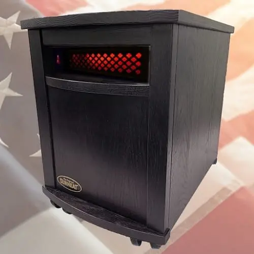 SUNHEAT Amish Hand Designed Infrared Heater - Prairie Night Oak, 160110002