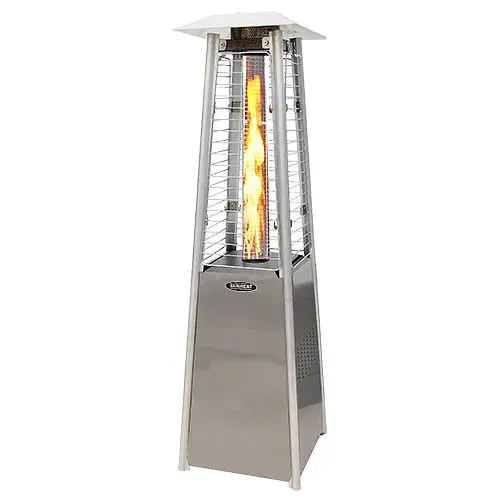 SUNHEAT Flexible Contemporary Square Design Tabletop Patio Heater Decorative Variable Flame - Stainless Steel, 99495