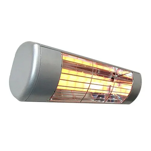 SUNHEAT Fortified Commercial/Restaurant Outdoor Weatherproof Electric Wall Mounted Heater - Silver 1500W 120V, 901315120
