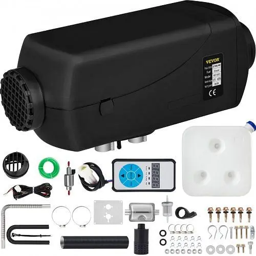 VEVOR 5KW Split Diesel Air Heater 12V Diesel Parking Heater 10L Tank Air Diesel Heater Silencer, ZCJRQDSWKZZJXYQ01V0