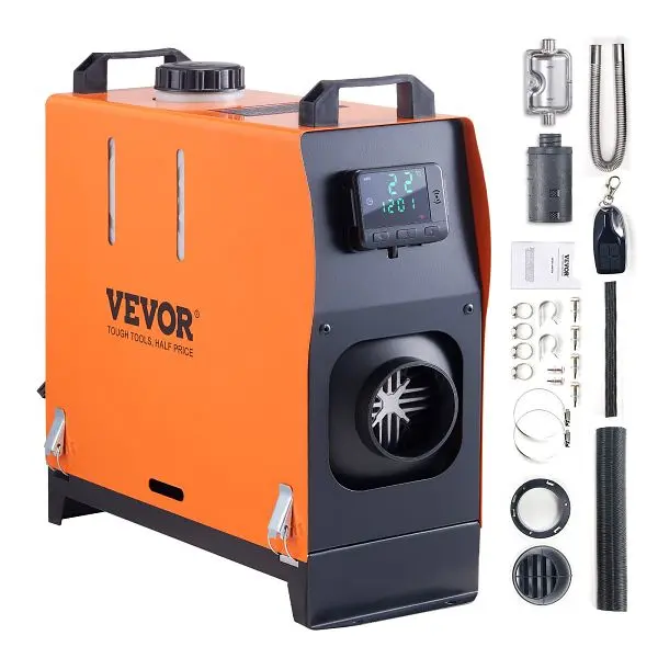 VEVOR All-Weather Diesel Air Heater Comprehensive 12V 8KW Remote Regulation and LCD, ZCJRQLS12V8KWLDM6V9