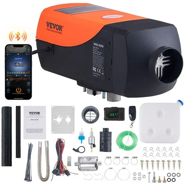 VEVOR Diesel Air Heater 12V 2KW Bluetooth App LCD Presentation Car Bus RV Indoors, ZCJRQFT12V2KWF2BYV9
