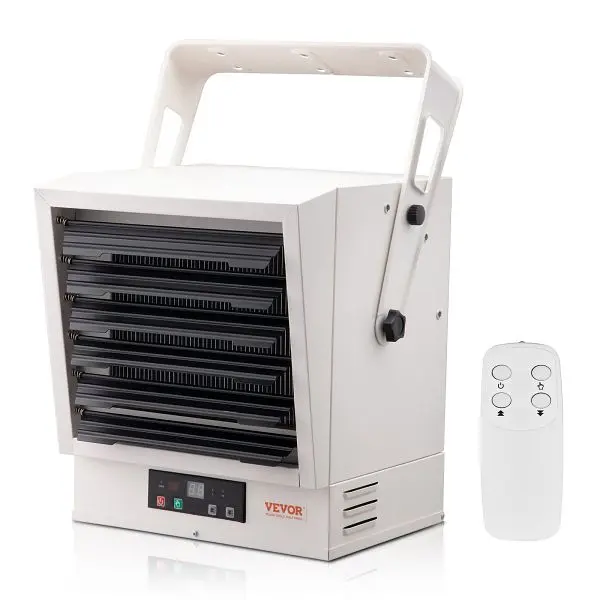 VEVOR Electric Garage Heater, 10000-Watt Digital Fan-Forced Wall/Ceiling Mount Shop Heater, GJSDDCKJR10KWXJC6V7