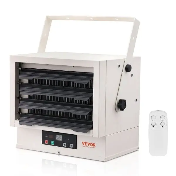 VEVOR Electric Garage Heater, 7500-Watt Digital Fan-Forced Wall/Ceiling Mount Shop Heater, GJSDDCKJR75KWLE4WV7