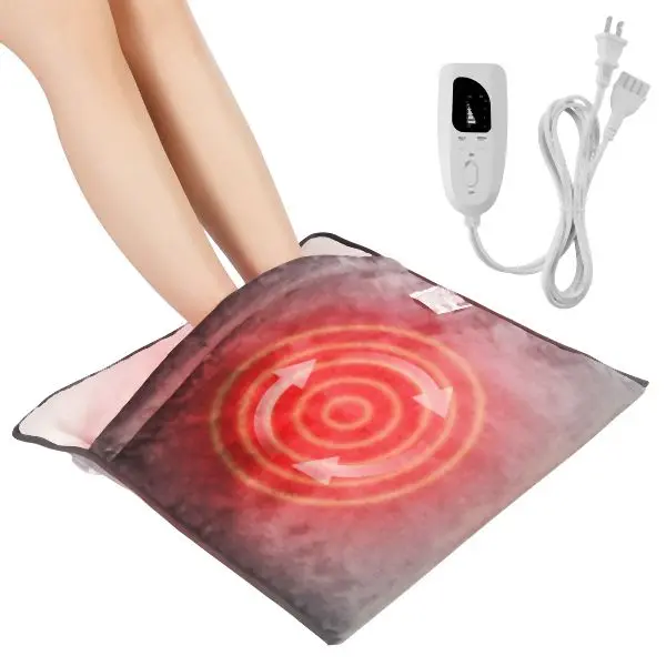 VEVOR Electric Heated Foot Warmer Soft Flannel Foot Heating Pad 21.5" x 19.0", KDSNJQDCJRKDFMHBEV1