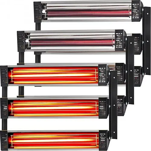 VEVOR Elite 3 x 3KW Baking booth Infrared Carbon Fiber Oil-Based Paint Curing Auto heating Lamp Heater, 3G3000WKQD0000001V1