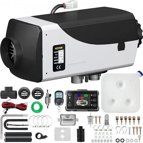 VEVOR Extra-Strong 5KW Split Diesel Air Heater 10L Tank Diesel Heater 12V Diesel Parking Heater Muffler, ZCJRQ12V5KW51JT01V0