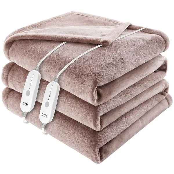 VEVOR Heated Blanket Electric Throw, 84" x 90" Queen Size, DRTG84X90SMFCTPQWV1