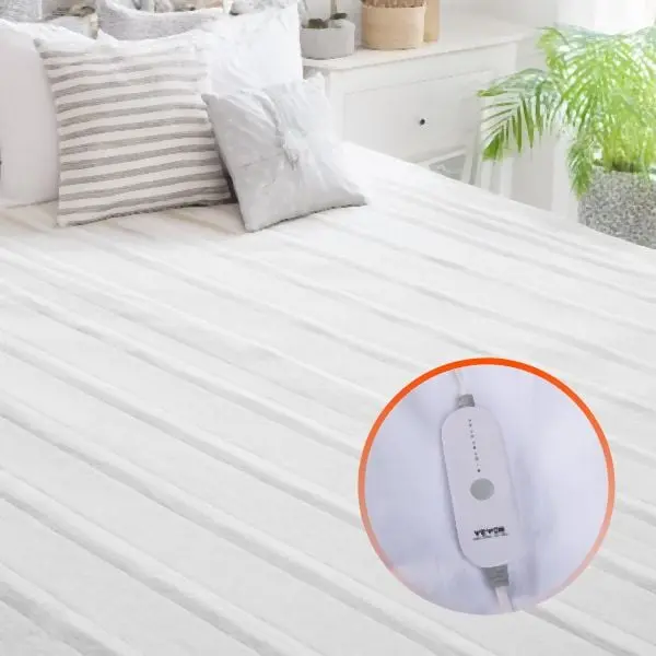 VEVOR Heated Mattress Pad 39x75 Electric Warmer Coral Fleece Auto Off, DRTDT3975INC4NR8PV1