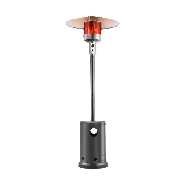 VEVOR High-Strength Propane Patio Heater 50000BTU Tall Striking Tooled Round Table Outdoor Silver Gray, GDSBWJRQSX50QS1BKV0