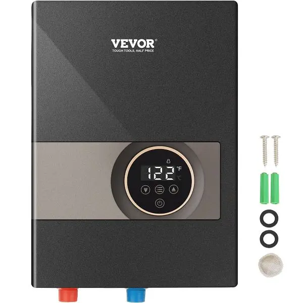 VEVOR Instant Water Heater, 13.8kw Electric Tankless Water Boiler, JRSRS138KWLEDJ8Z0V4