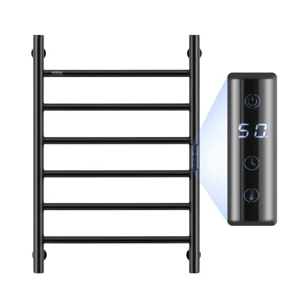 VEVOR Optimized Towel Warmer Heated Towel Bar-Rack - Nopwer Bathroom Wall Mounted Electric Towel Drying Square Head Plug- ...