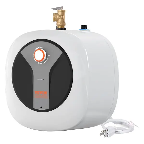 VEVOR Powerful Electric Mini-Tank Water Heater 2.5-Gallon Tank, 1440W Hot Water Boiler Storage, Securety Temperature Press...