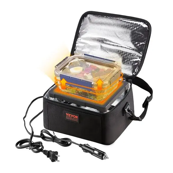 VEVOR Regular 3--1 Travel-friendly Oven, 12V/24V/110V Travel-friendly Food Warmer, 80W (Max 100W) Travel-friendly Mini Per...