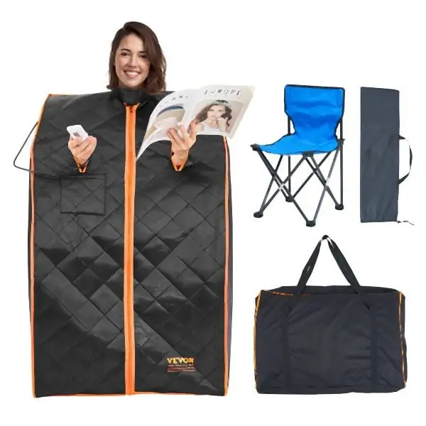 VEVOR Sauna Tent Far Infrared 1050W Personal Home Spa Loss Weight Detox Therapy, YHWBXSSNBSS1ZHS9BV1