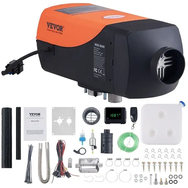 VEVOR Solid Diesel Air Heater 12V 2KW LCD Presentation Remote Regulation Car Bus RV Indoors, ZCJRQFT12V2KWYT8WV9