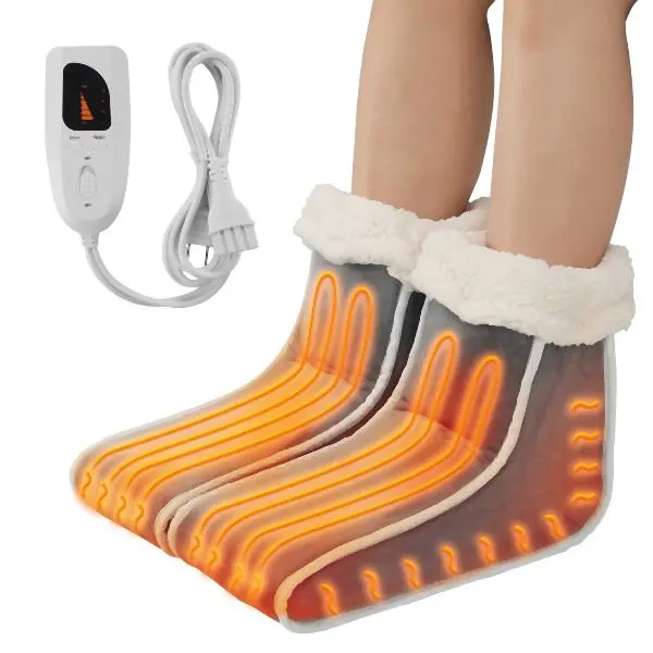 VEVOR Split Electric Foot Warmer 6-Level Heating Slippers Feet Warmer Timer, XSNJQXSSCJRJXB4M2V1