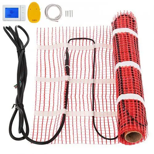 VEVOR 90 Sqft Electric Tile Radiant Warm Floor Heating Mat Kit Hotel Settable Ceramic, DBCND90YCDKZQ0001V1