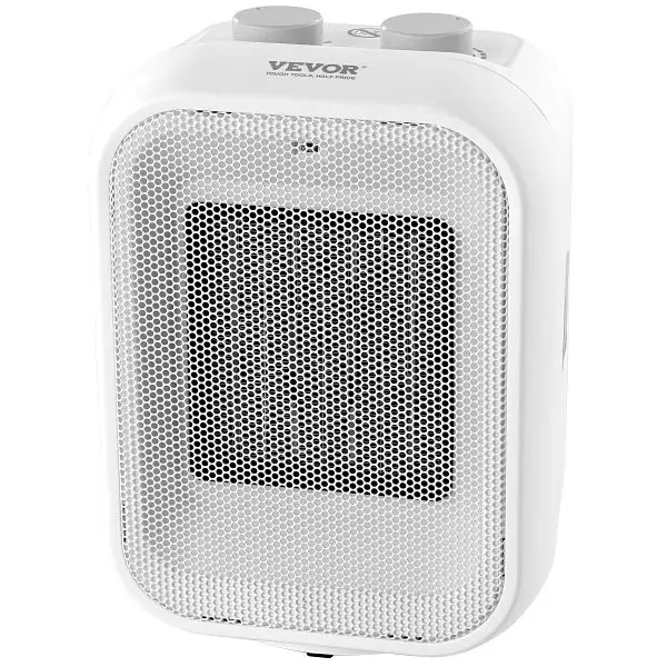 VEVOR Travel-friendly Electric Space Heater Thermostat, 1000with 1500W 2-Level Adjustable Quiet Ceramic Heater Fan, JXKDDJ...
