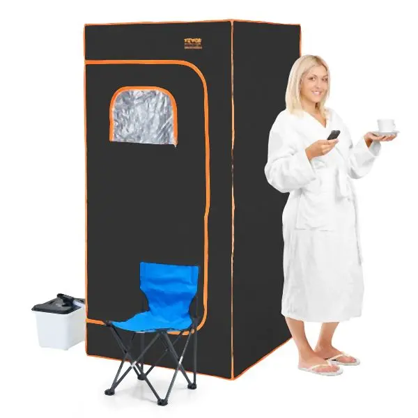 VEVOR Travel-friendly Sgroup Sauna Tent Full Size 1600W Personal Sauna Blanket Chair, ZQBXSSNQCCS1TM5YTV1