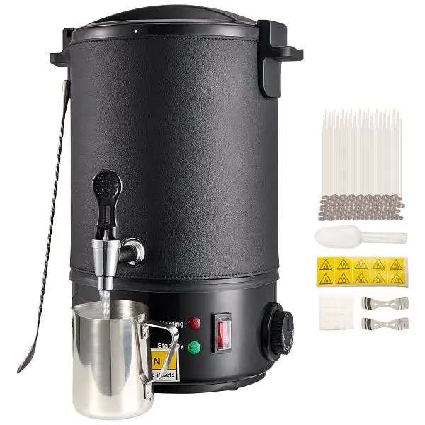 VEVOR Ultra-Strong Wax Melter Candle Making, 6.5 Liter Large Electric Wax Melting Pot Easy Pour Spout, RLTYT65L1200WNUZ7V1