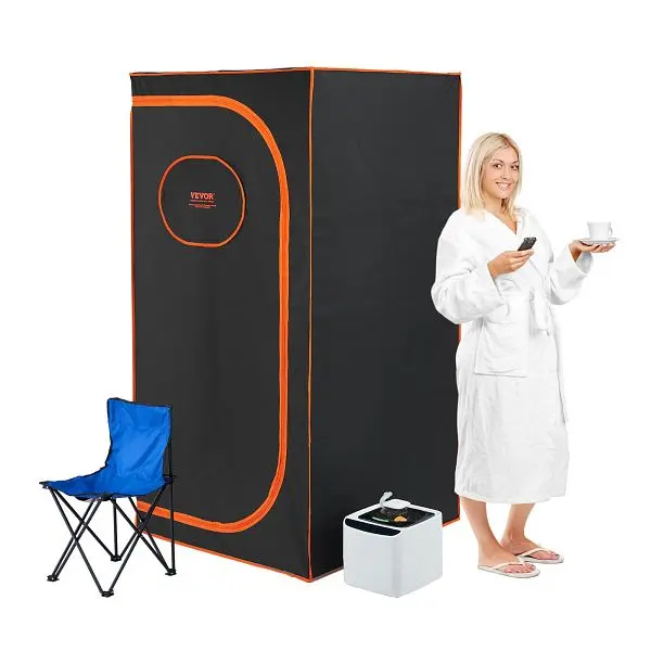 VEVOR Wide Travel-friendly Sgroup Sauna Tent Full Size, 1600W Personal Sauna Blanket Kit Home Spa, ZQBXSSN1600W7NBQQV1