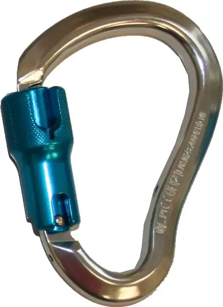 FrenchCreek Aircraft Aluminum/Cobalt twist-lock carabiner, 7/8" gate, 354-3A