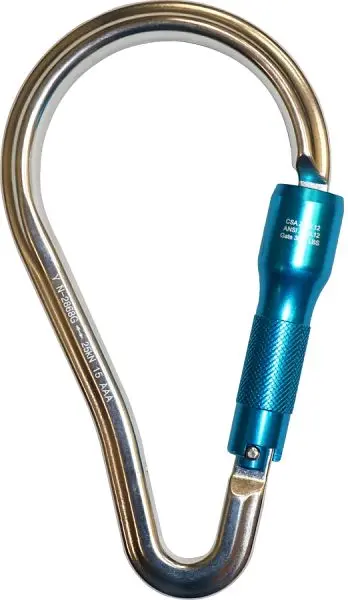 FrenchCreek Aluminum Alloy twist-lock carabiner, 2" gate, 62A
