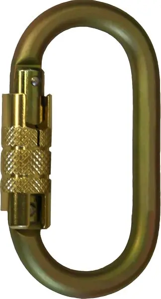 FrenchCreek Multi-Purpose Tool Steel twist-lock oval carabiner, 3/4" gate, 354-6TL