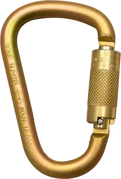 FrenchCreek Secure Steel twist-lock carabiner, 1" gate, 354-4